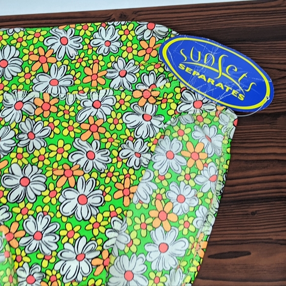 NOS Retro 70's Flower Power Sunsets highwaist Bikini Bottom, medium, - Picture 7 of 9